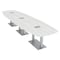 Skutchi Designs 45 in W, 166 in L, 29 in H, Engineered Wood Top, White HAR-ABOT-46X168-DOU-ELEC-WHCYPRESS - alternate 1